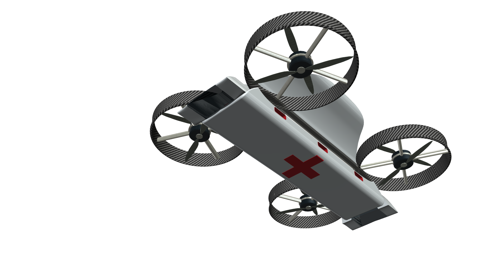 Drone Medivac in Flight