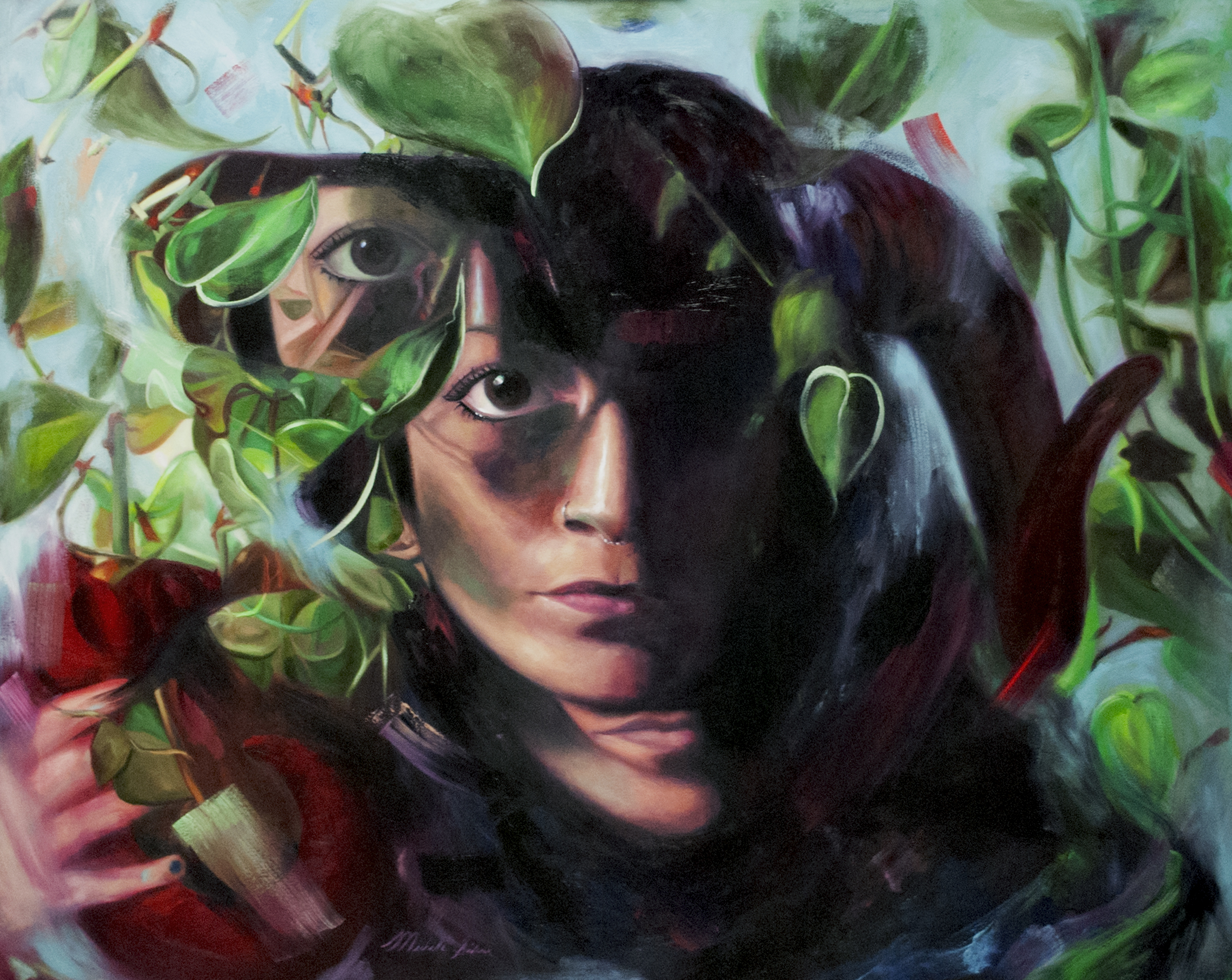 The Path (Pan's Offering) , 2015. Oil on canvas. 48 x 60 inches.