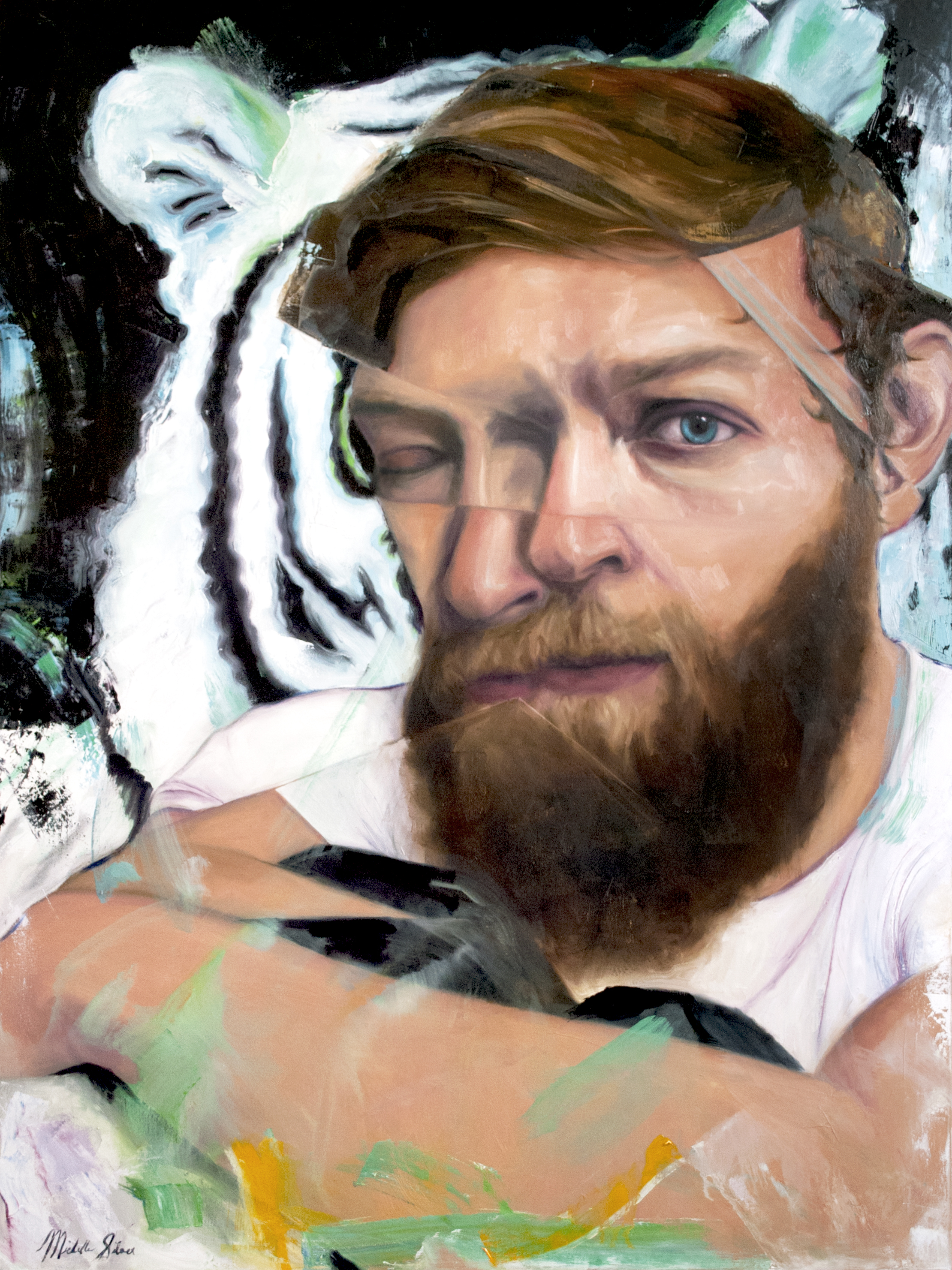 Locked Out , 2016. Oil on linen. 48 x 36 inches.