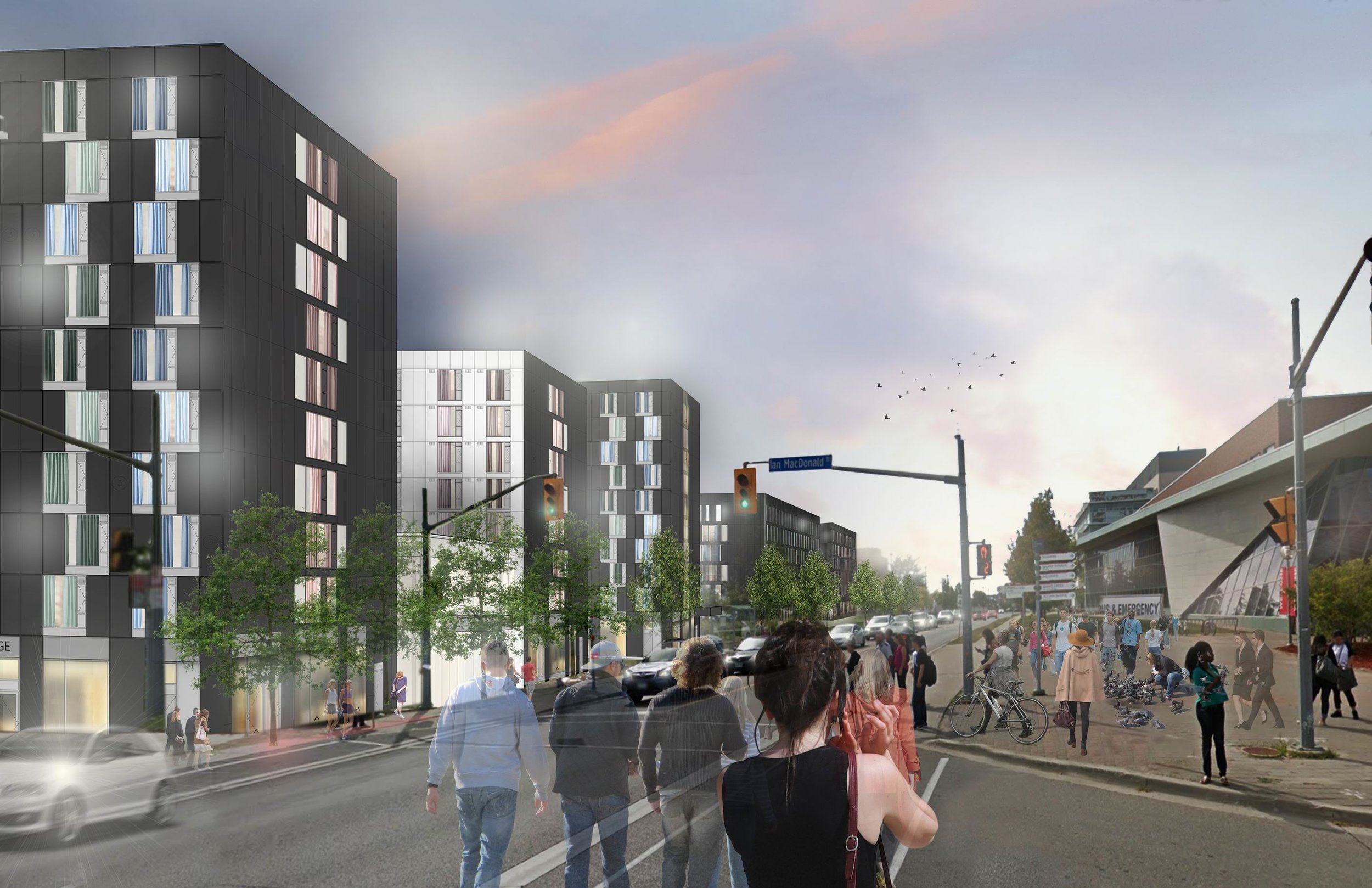Resize of York Quad Phase 2 - ARK Render - C3 and C4_Street view looking West v03.jpg