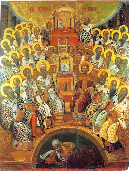 First Ecumenical Council of Nicea by Damaskinos in 1545.jpeg