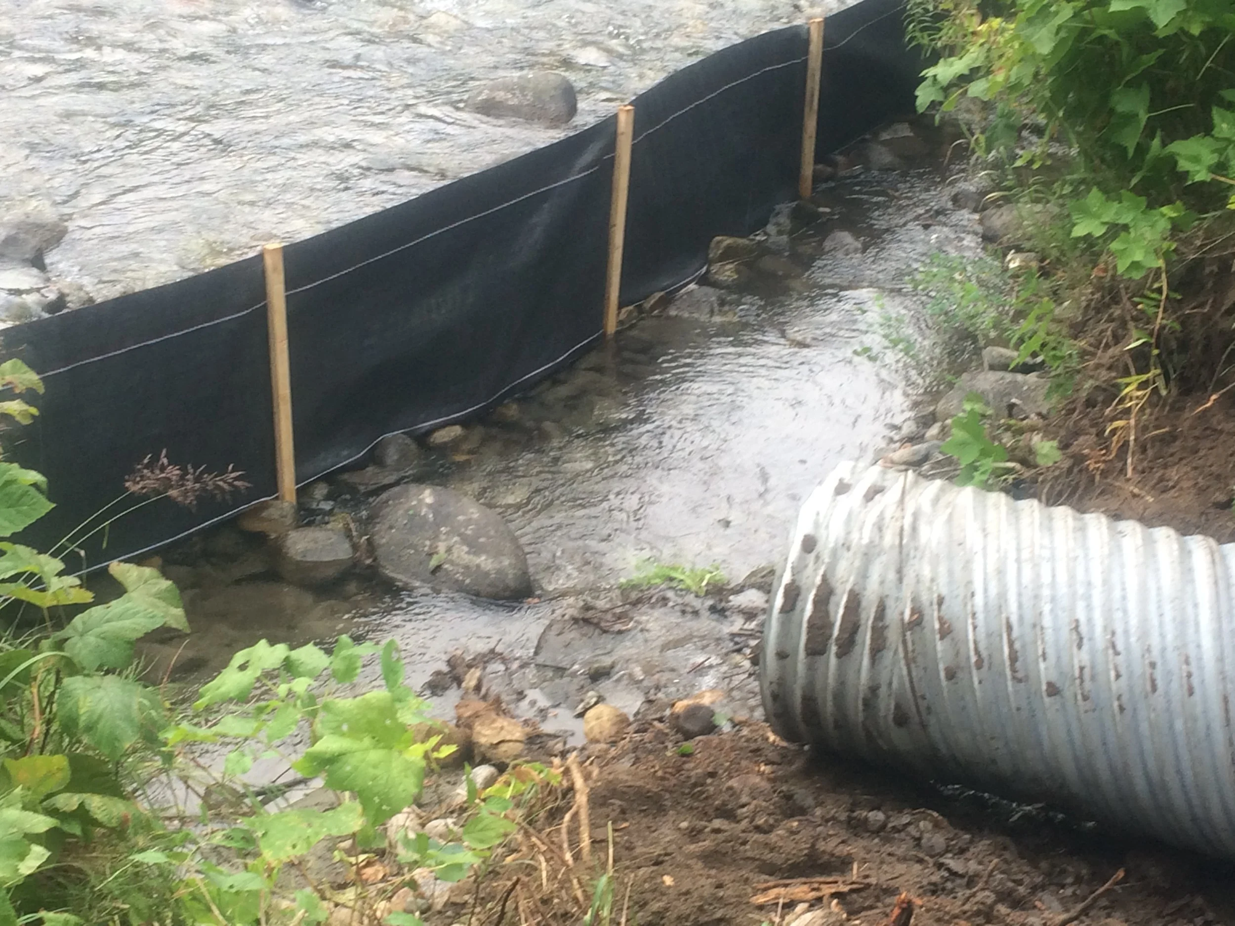 SILT FENCE INSTALLED PRIOR TO CULVERT WORK
