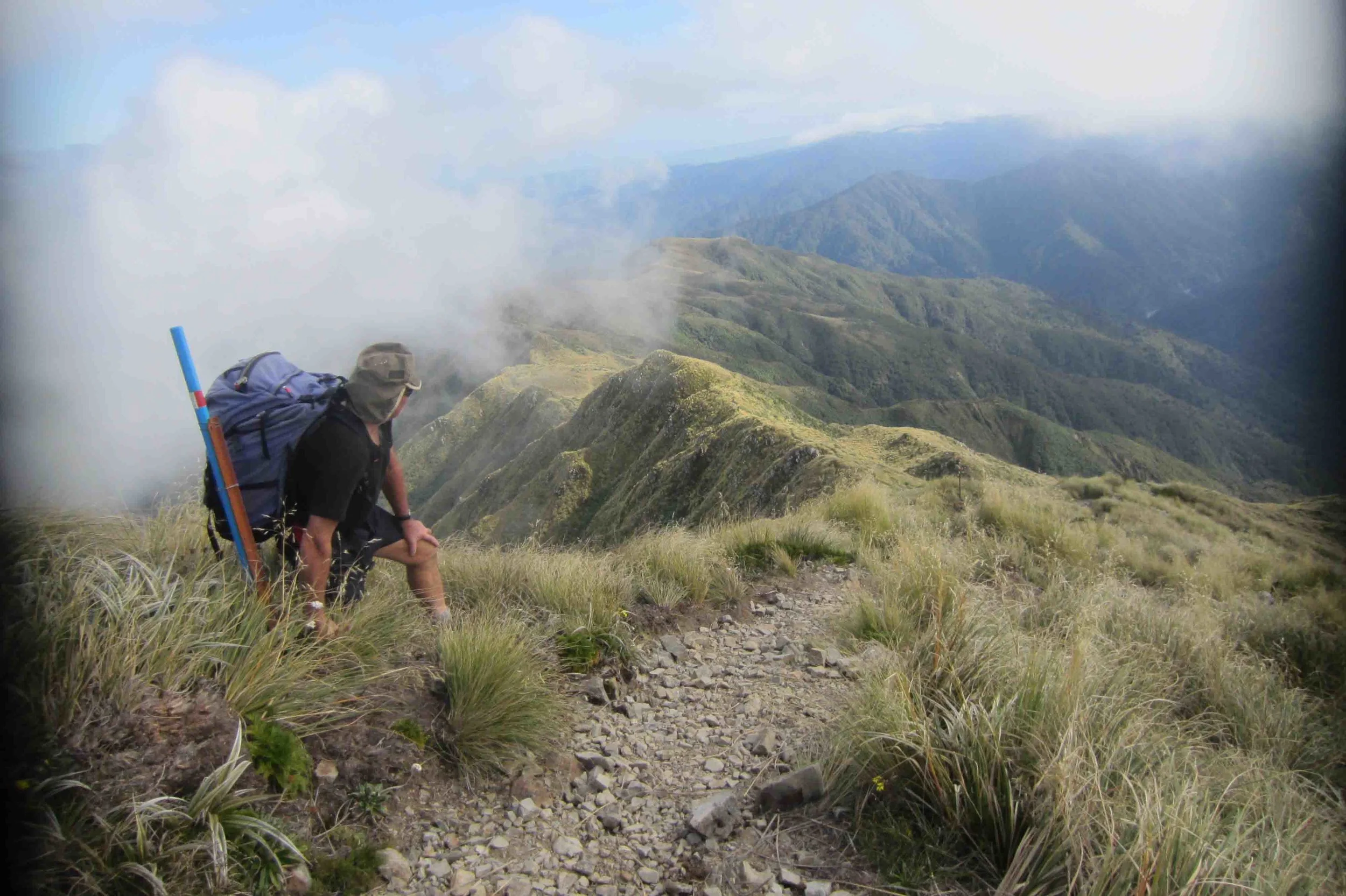 Brian below Kime hut
