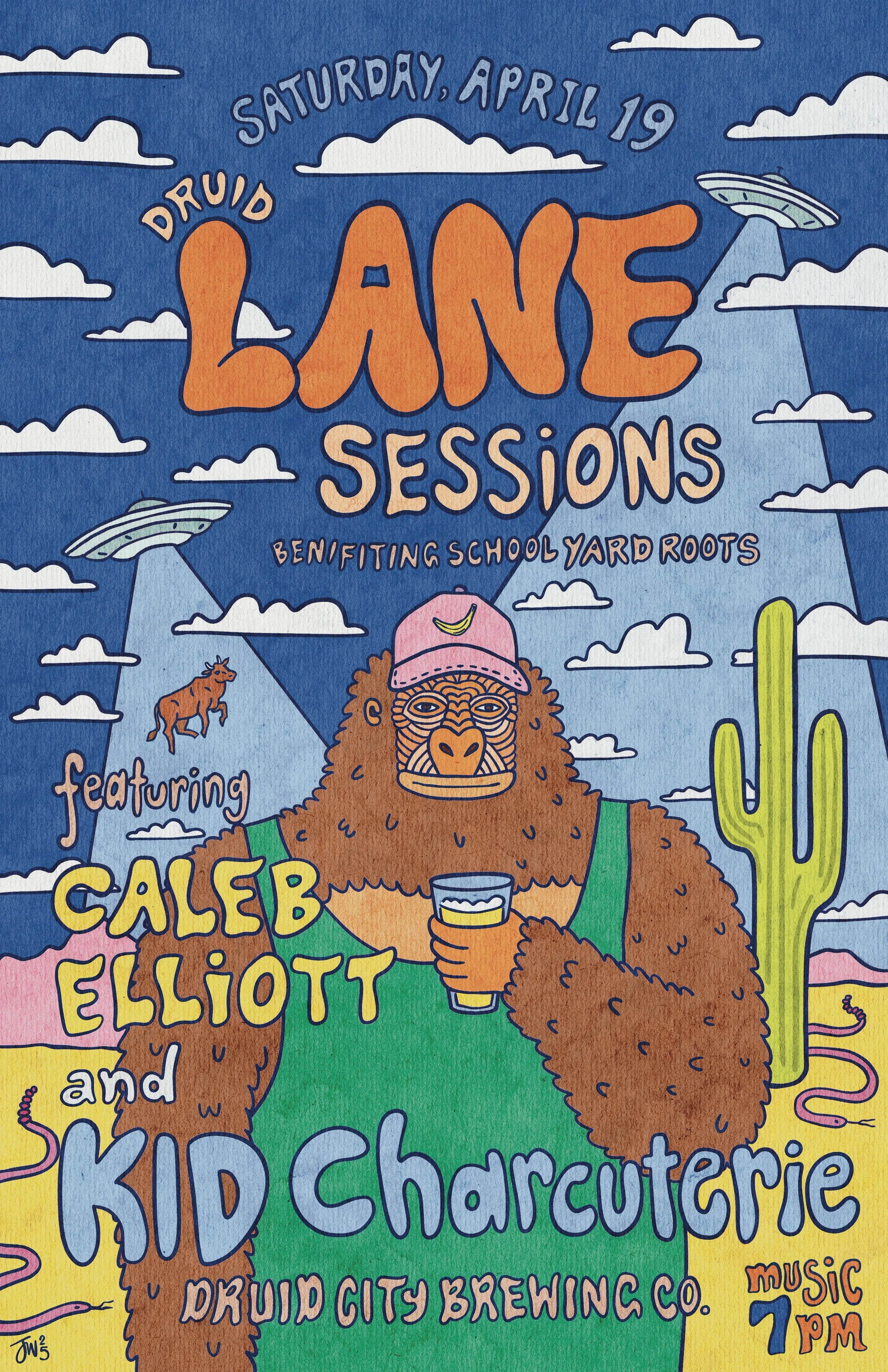 Kid Charcuterie, Lane's Birthda7 Gig Poster 2025