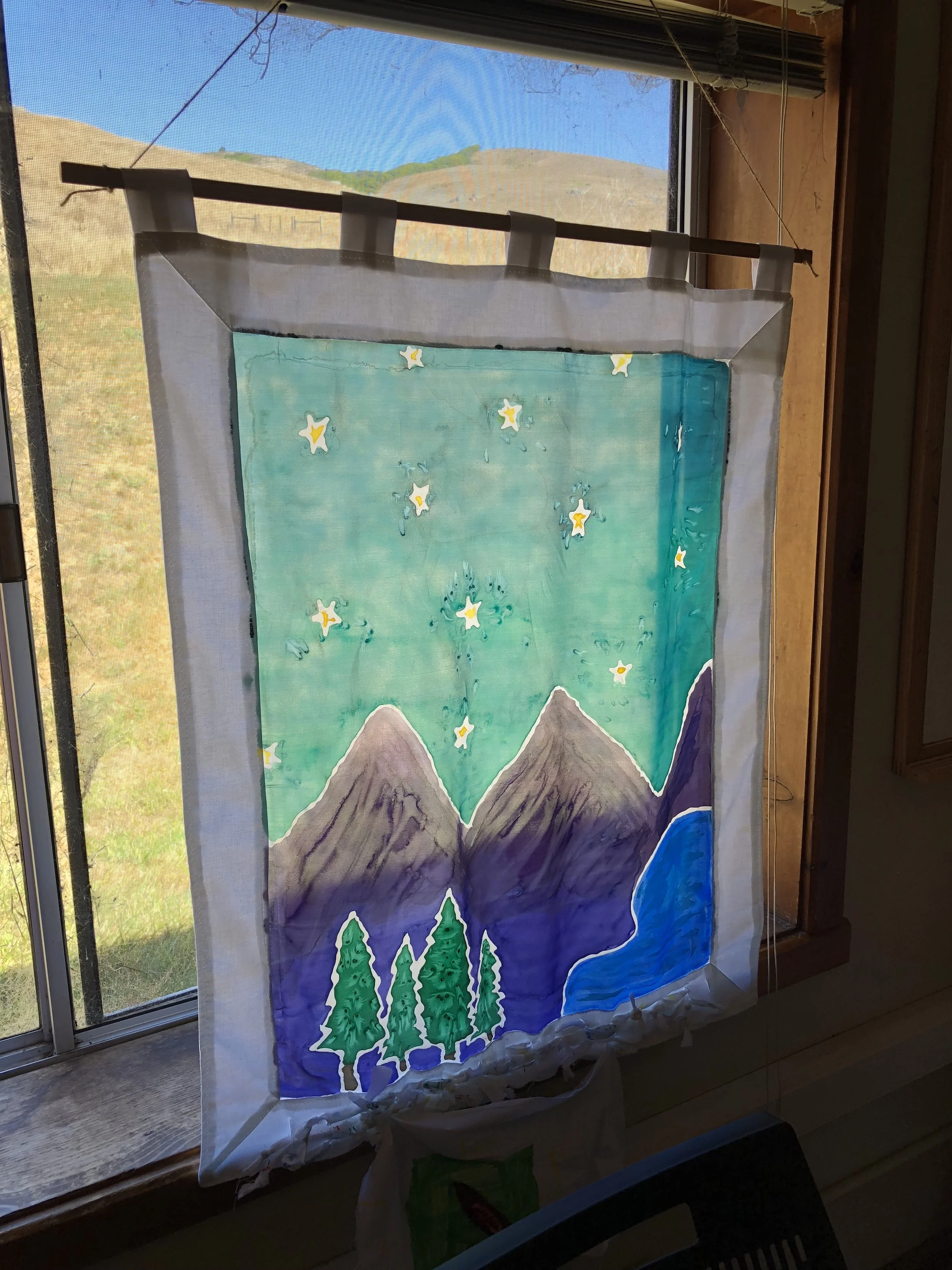 Dark & Light Silk Paintings -Milton Marks Nuero Oncology Camp