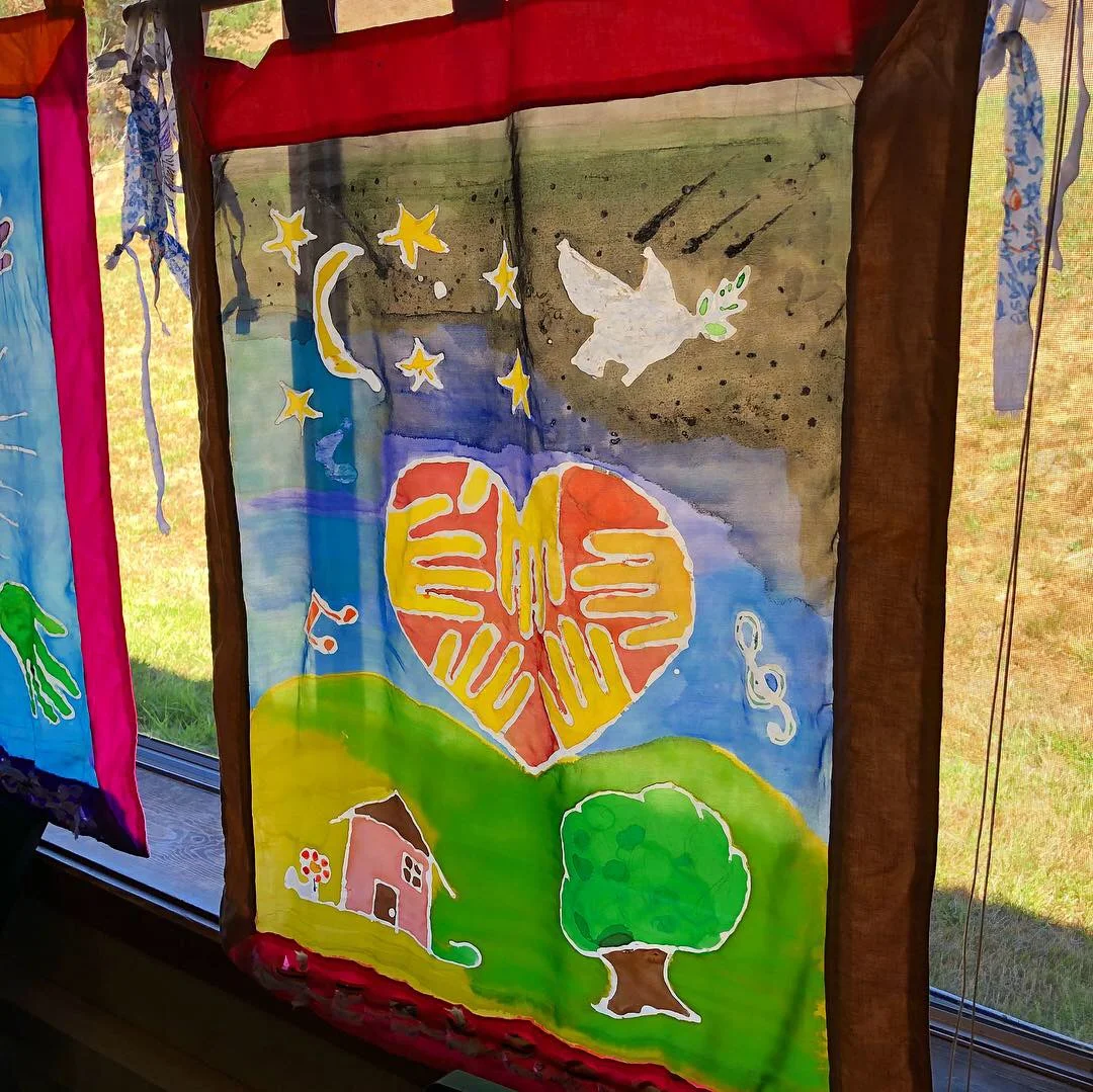 Dark &amp; Light Silk Paintings -Milton Marks Nuero Oncology Camp