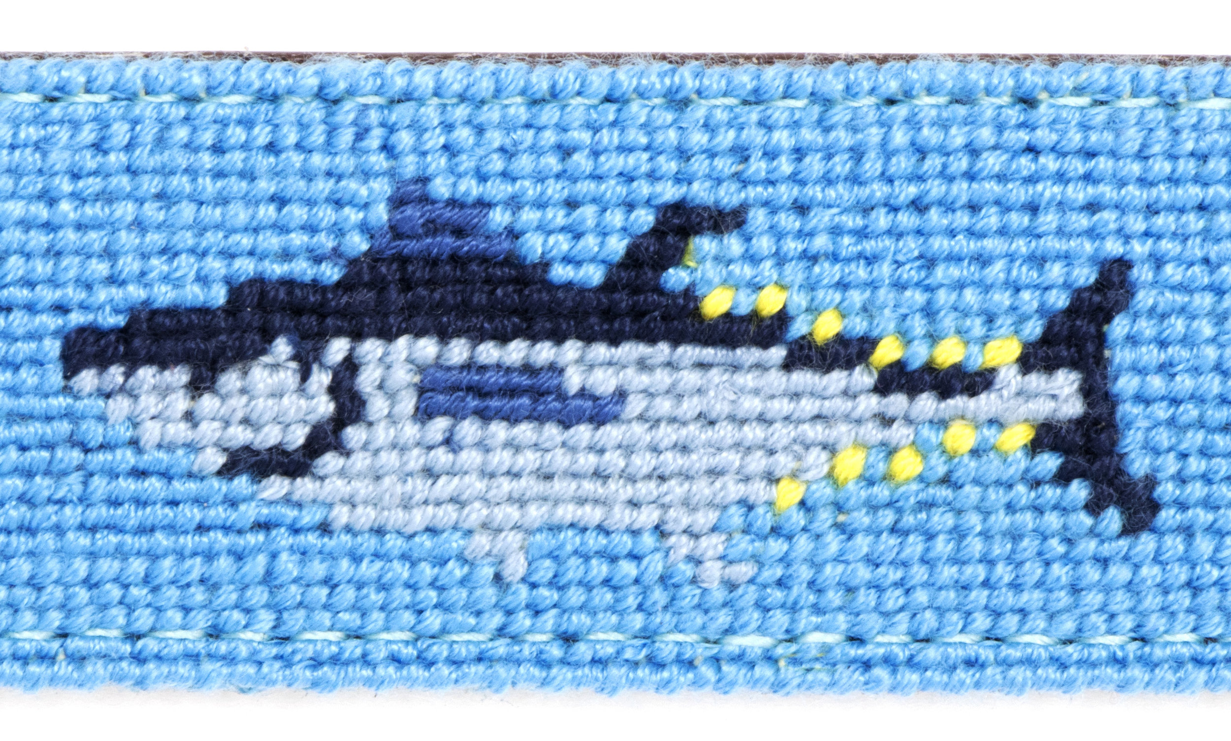Handmade leather needlepoint belts 