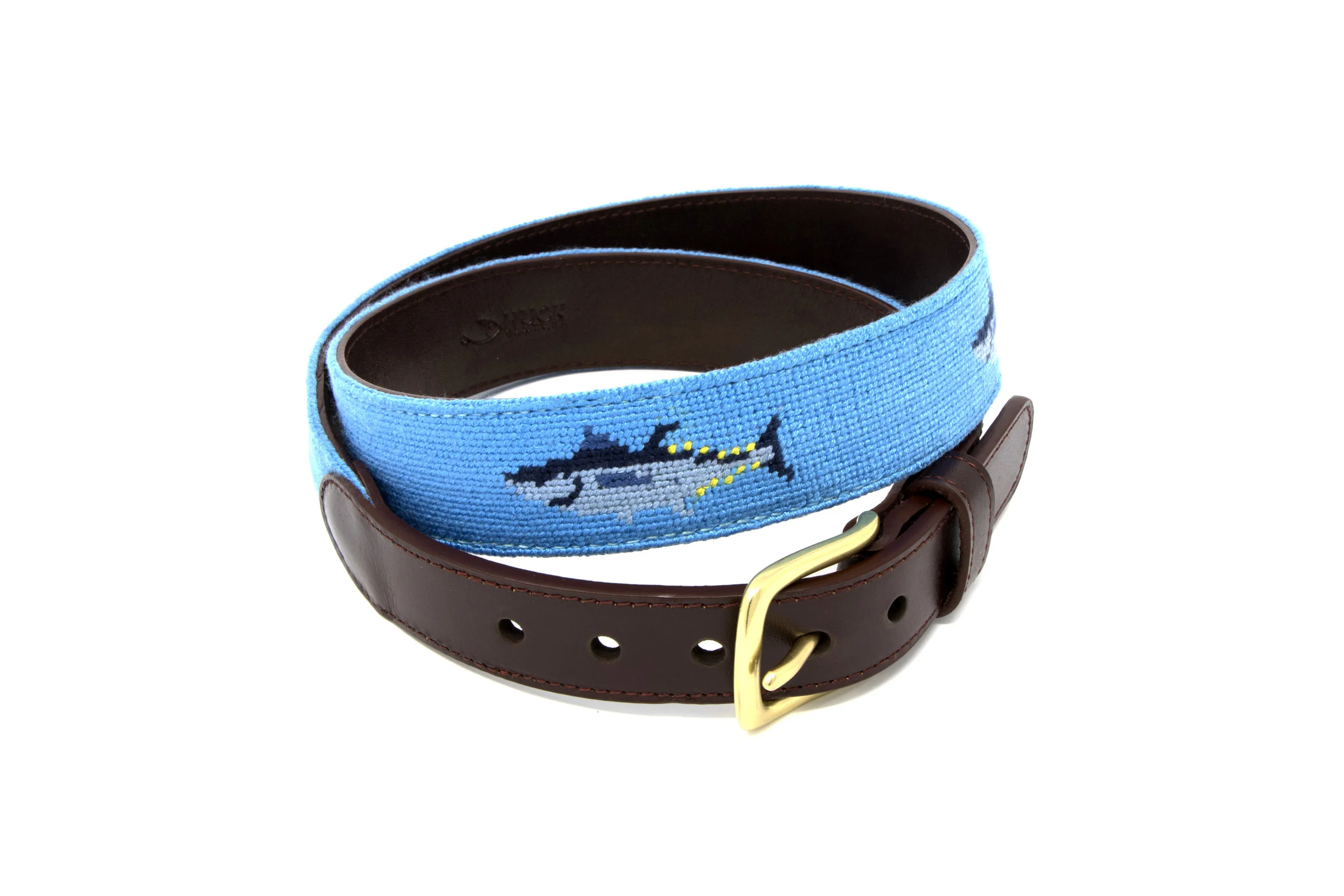 Handmade leather needlepoint belts 
