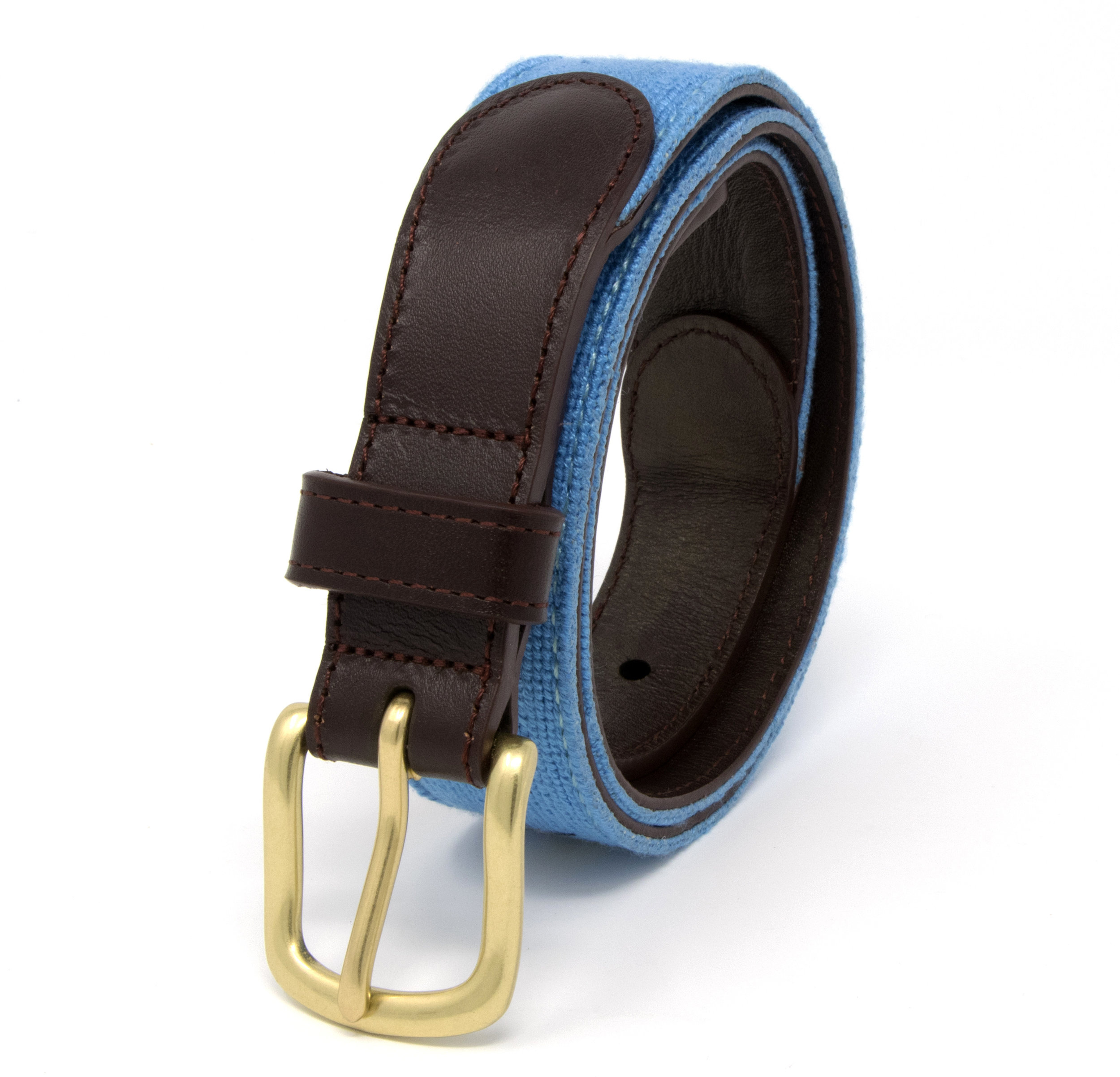 Handmade leather needlepoint belts 