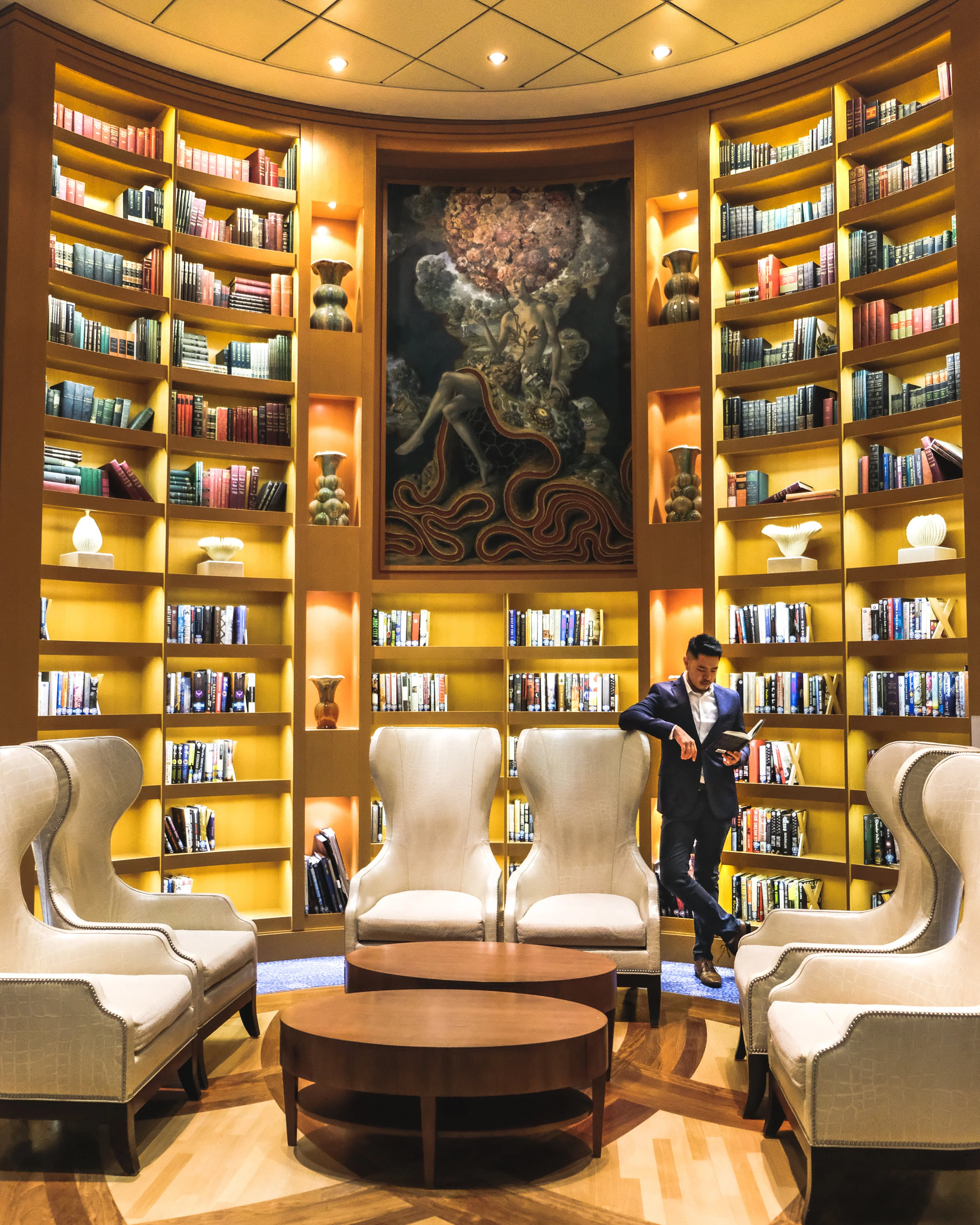 The library on board. How amazing is this?