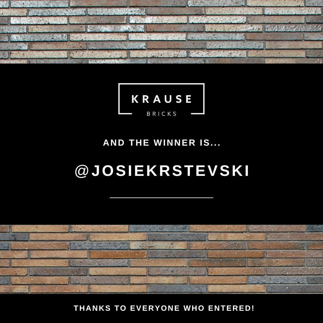 We're thrilled to announce that the winner of the Krause Bricks $10K Giveaway is.... @josiekrstevski 🎉

A huge thanks from the team at #krausebricks to everyone who entered, commented, liked and shared - we sincerely appreciate the support.

What do