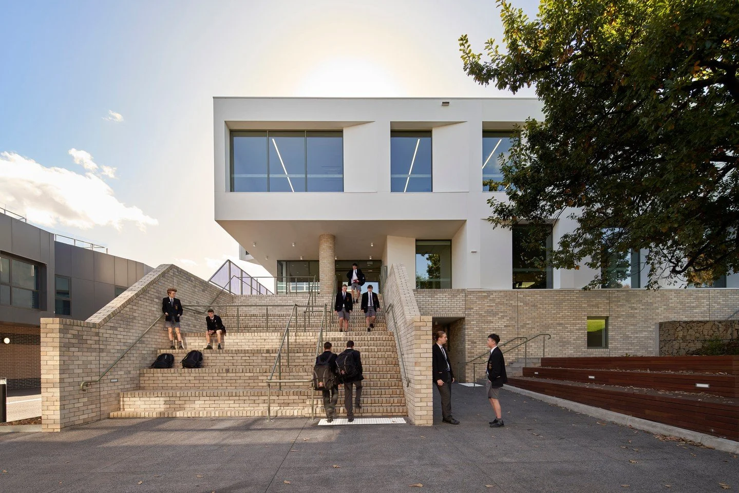 Designed by @baldassocortese, the Margaret Tierney Senior Centre at St Bernard's College is a space crafted for focus and inspiration.

The architecture required a material that was both robust and calming. Krause Standard 76mm Bricks in Ghost Grey w