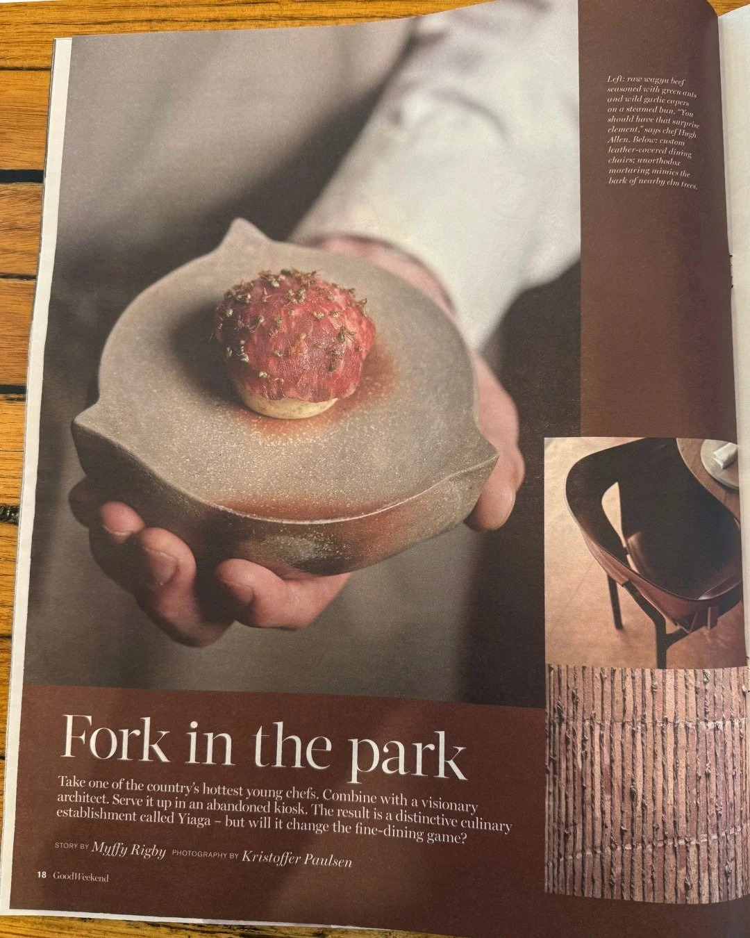We loved reading this feature on @yiaga.au - the stunning new @hughsallen restaurant in Melbourne's Fitzroy Gardens - in today's @goodweekendmag.

We are incredibly proud to have collaborated with the team at @wardle.studio to create a bespoke brick 