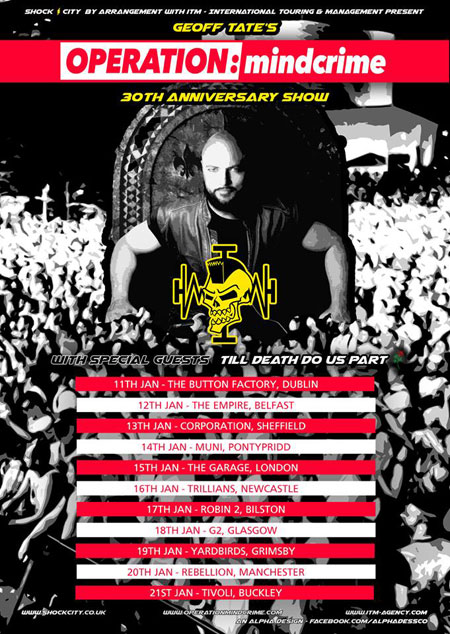 Geoff Tate Operation:Mindcrime at Rebeelion in Manchester on January 201th 2018.
