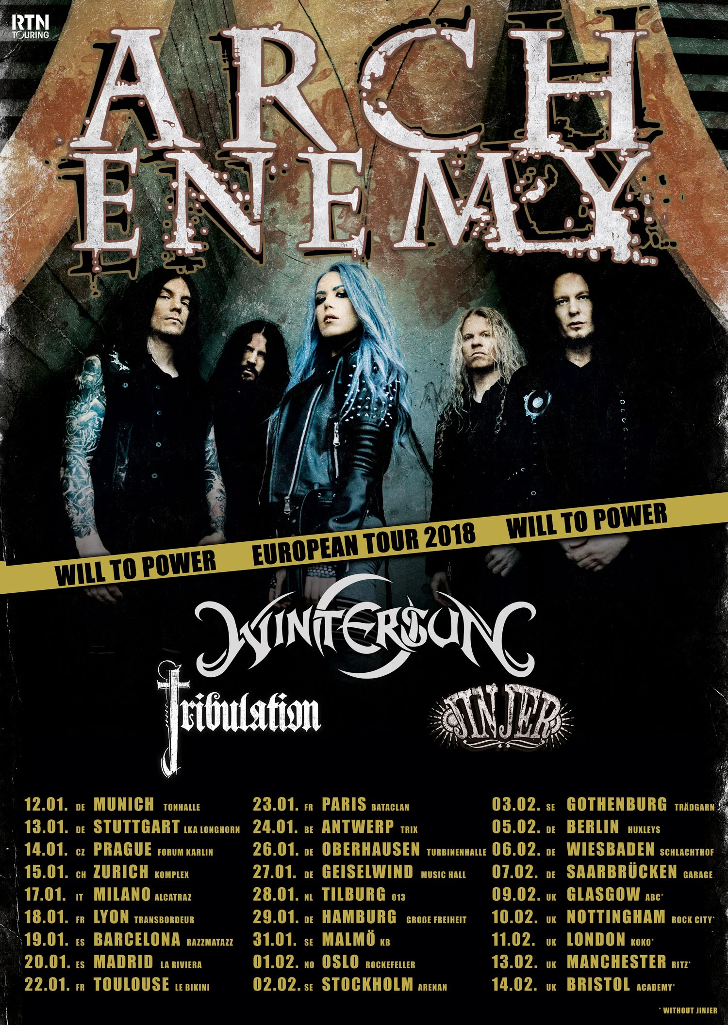 Arch Enemy 2018 Tour Dates