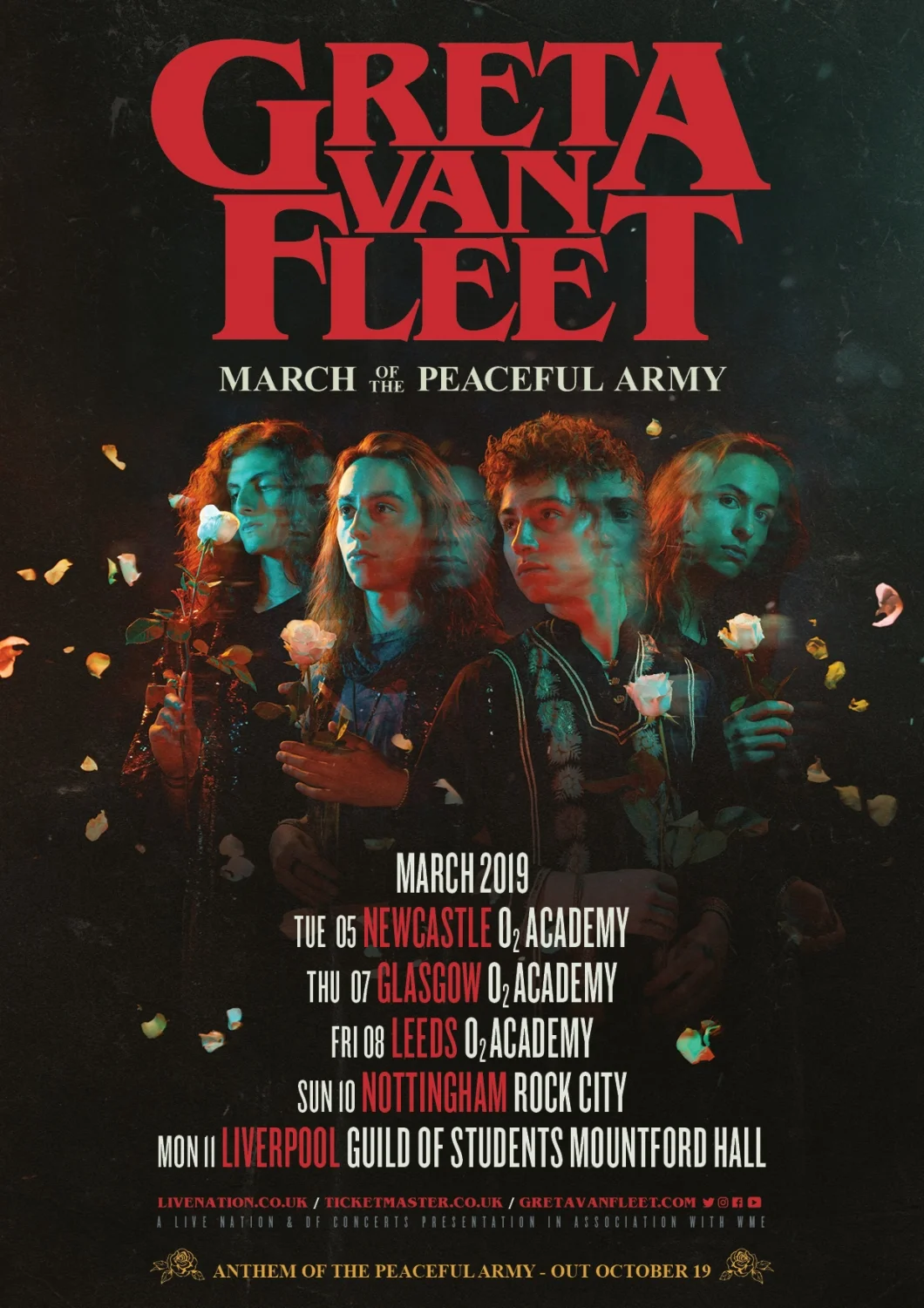 Greta Van Fleet UK Tour Dates 2019 Poster