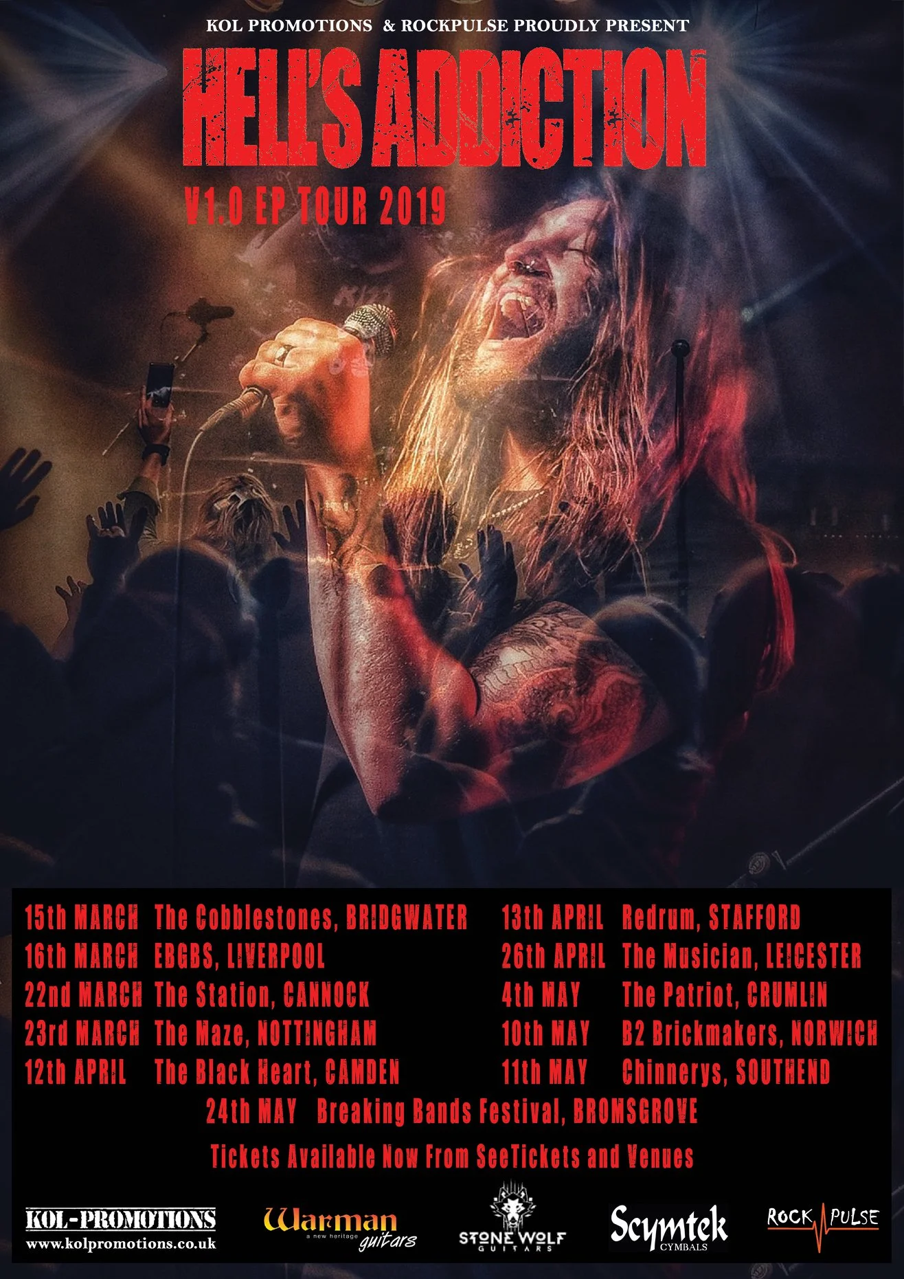 Hell’s Addiction UK Tour Dates 2019