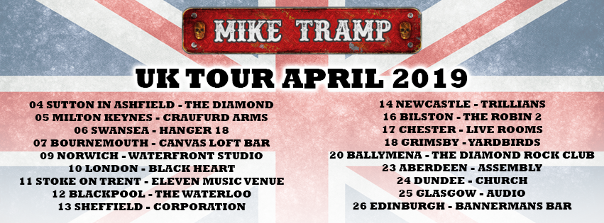 Mike Tramp UK Tour 2019
