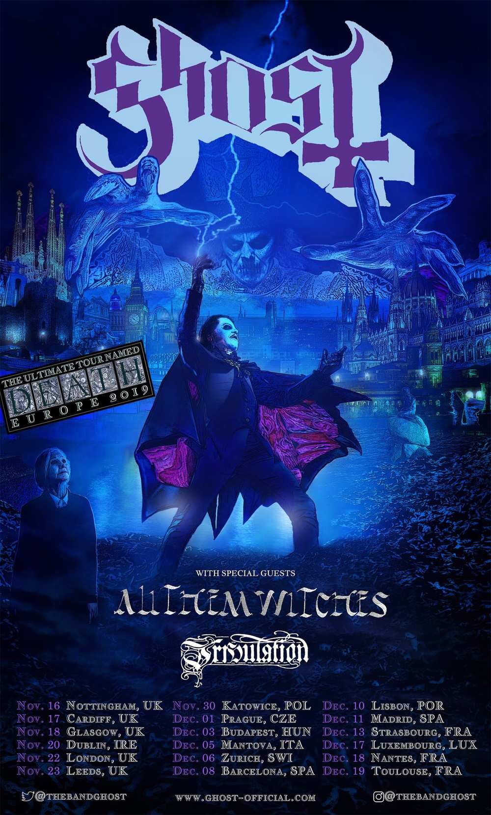 Ghost Tour Dates 2019