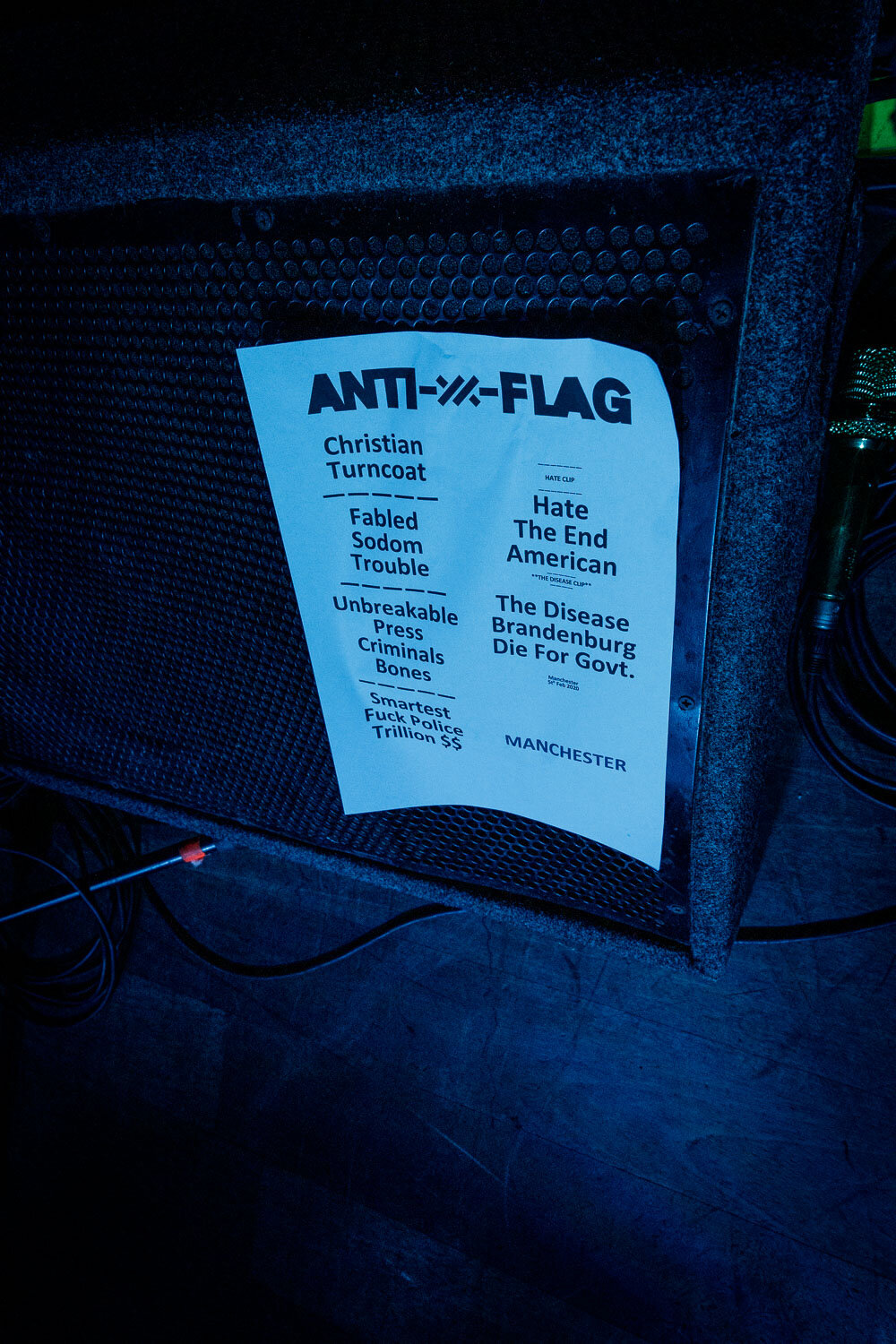 Anti-Flag at Academy Club in Manchester on February 5th 2020 