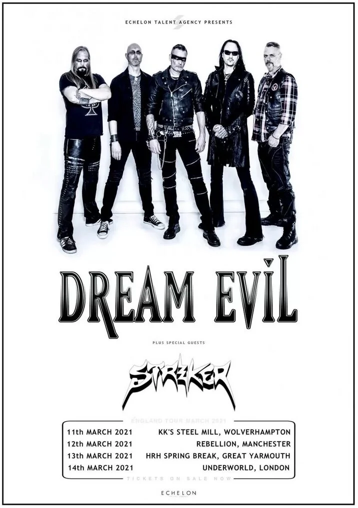 Dream Evil UK Tour Dates 2021