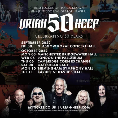 Uriah Heep 2020 UK Tour Dates