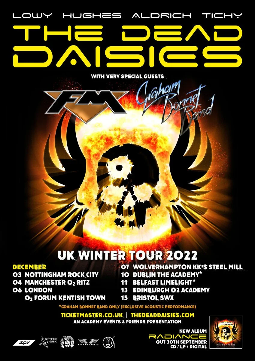 The Dead Daisies 2022 UK tour Dates