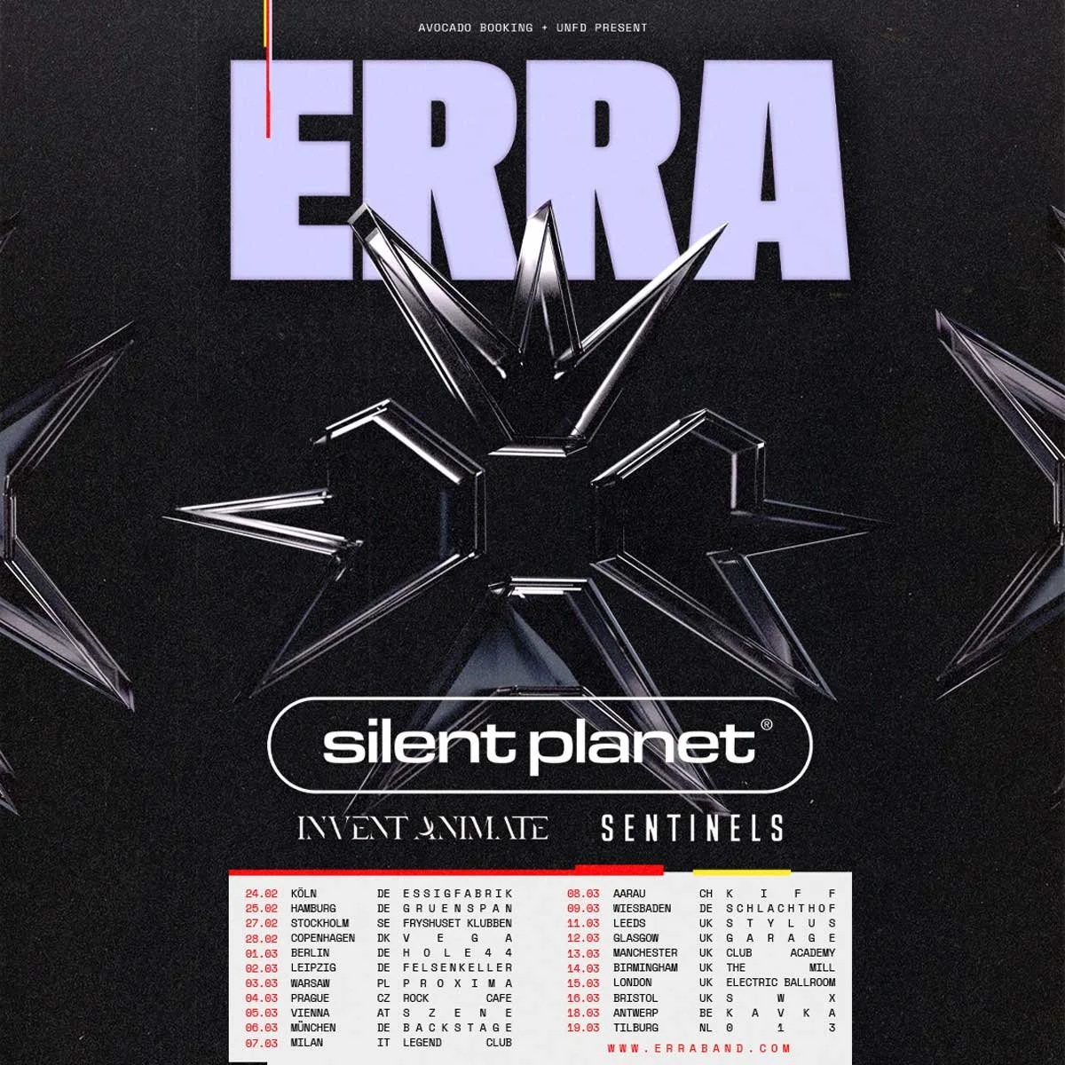 Erra 2023 Tour Dates Postyer
