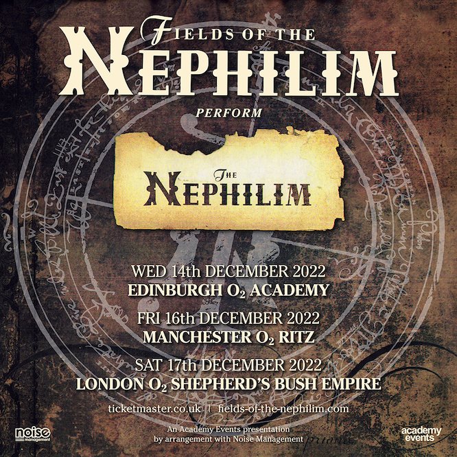 Fields of the Nephilim 2022 Tour Dates