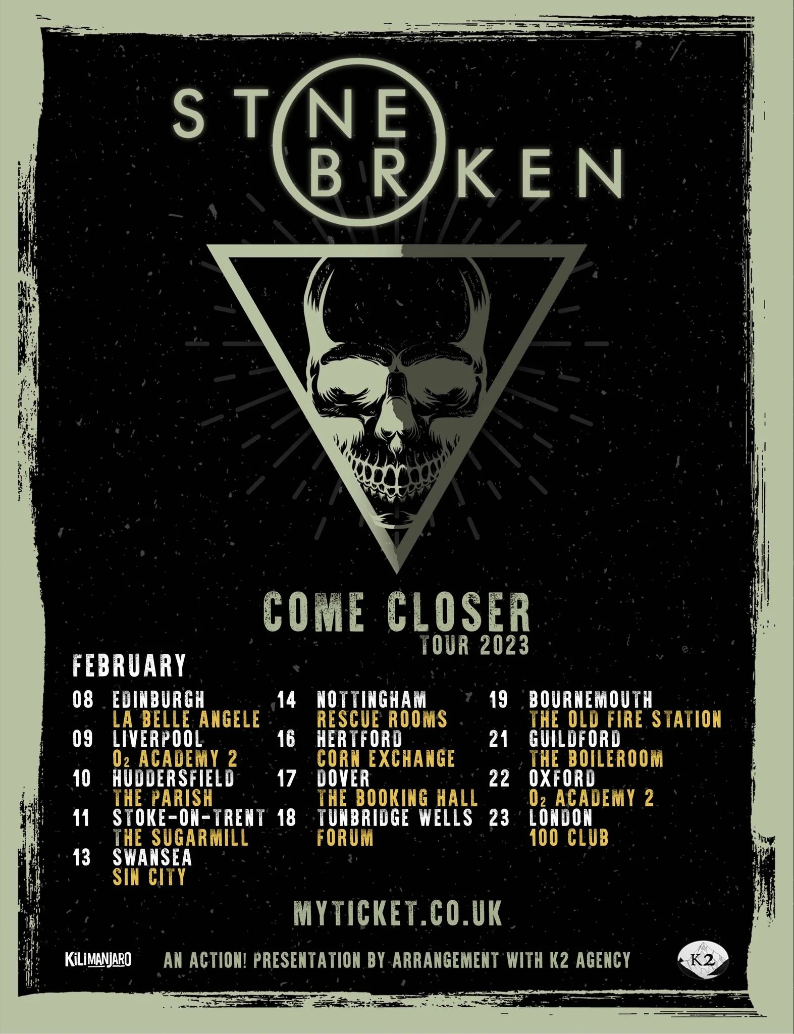 Stone Broken 2023 Come Closer UK Tour Dates