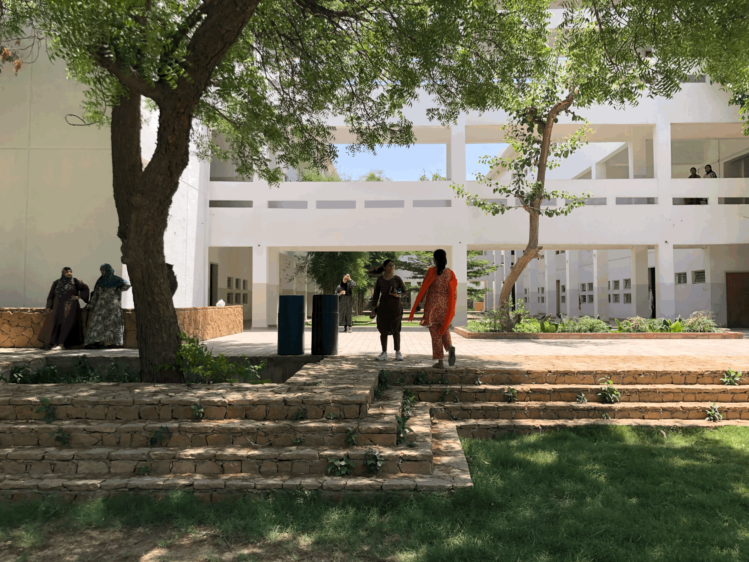 Stage Steps to the rear of Academic Building facing the Amphitheatre