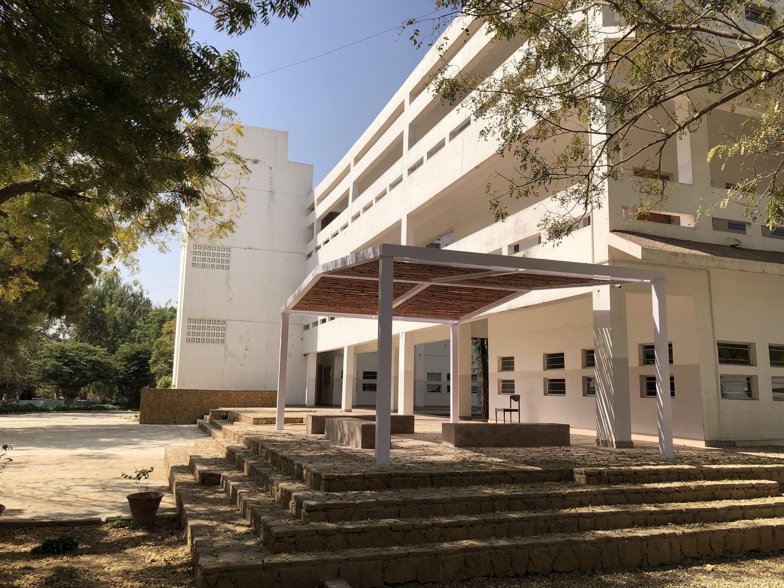 Renovated Academic Building facade