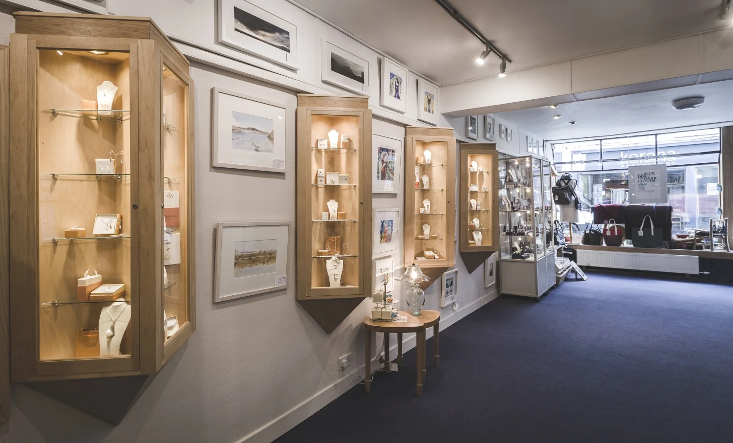 The Cat and the Moon's display of Martina Hamilton Jewellery.