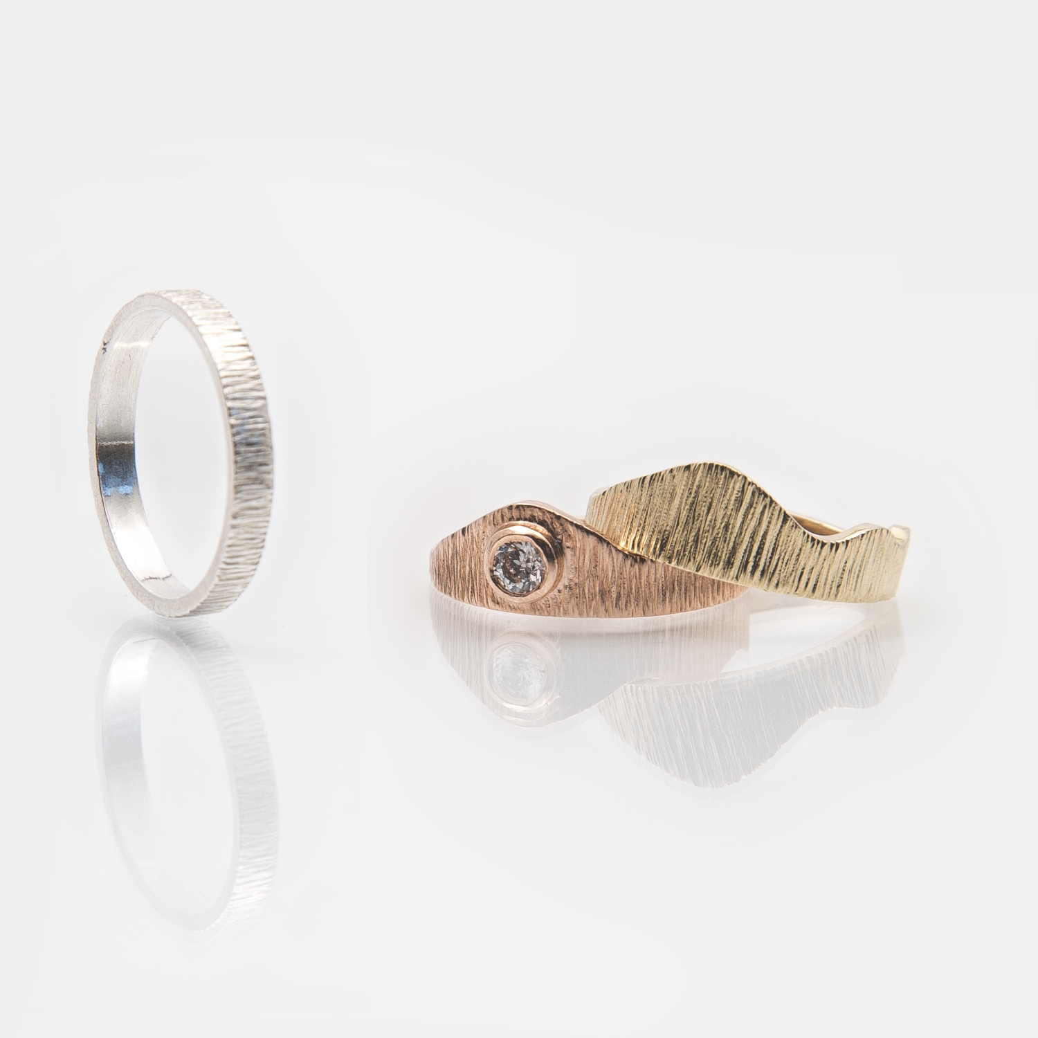 Rustic Gold Wedding ring – Tezapsidis Jewellery