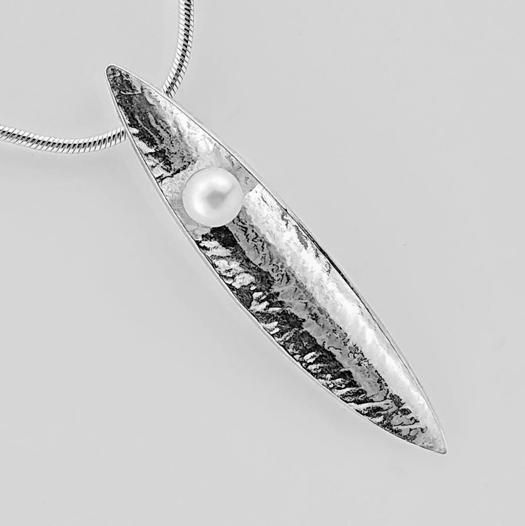 Silver Irish Designer Pendant Two Piece Shell Cone 22 Carat Gold