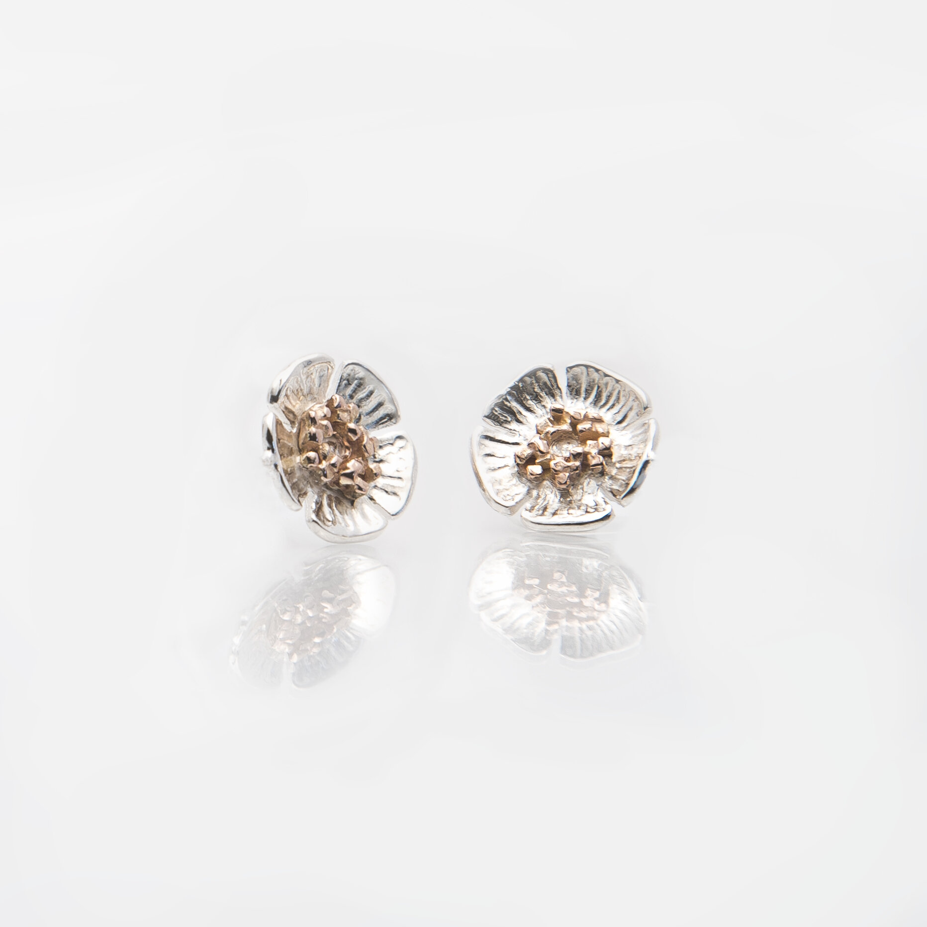 Double Heart Silver Rose Gold Earrings – Zia Boutique - Cardiff Bay