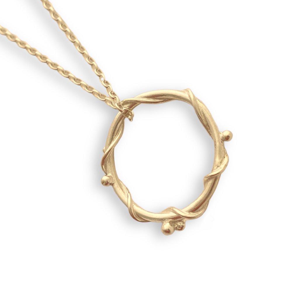 Nebula Circle Pendant | Solid Hallmarked Gold