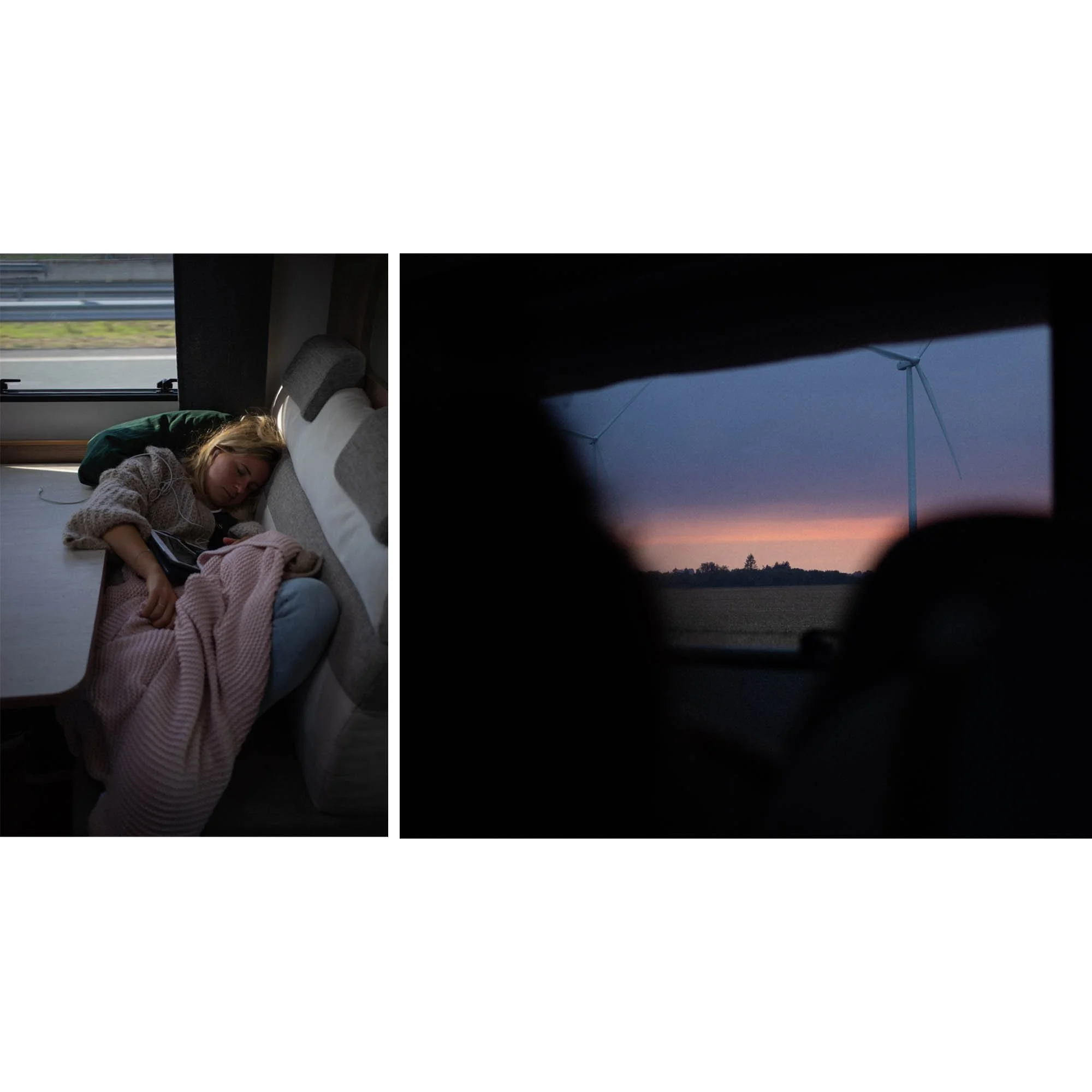 claire in camper in france by bibian bingen