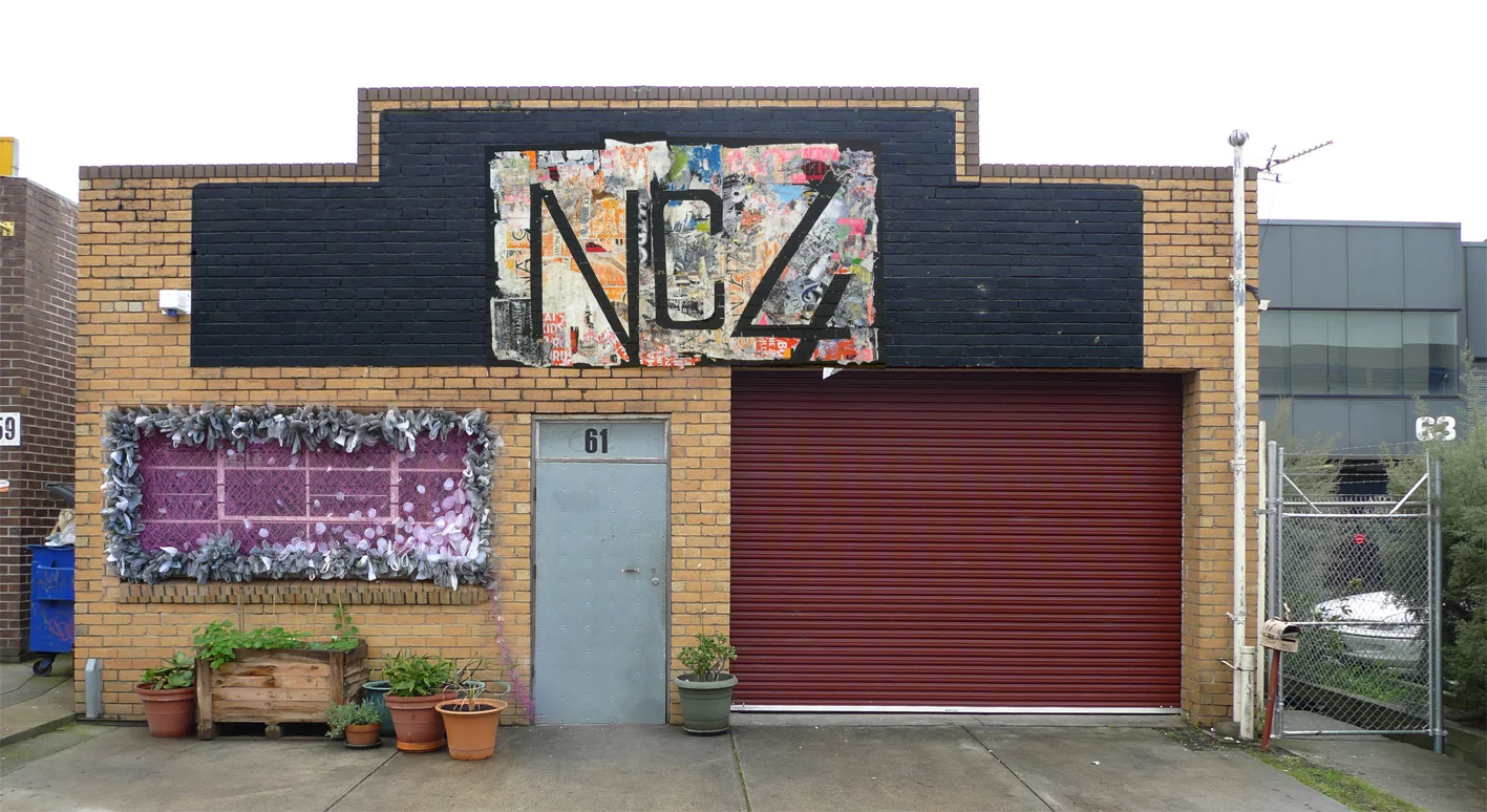 External view of Northcity4, featuring a window installation by Pennie Jagiello.