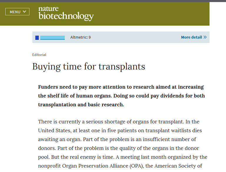 2017 Summit Coverage in Nature Biotechnology