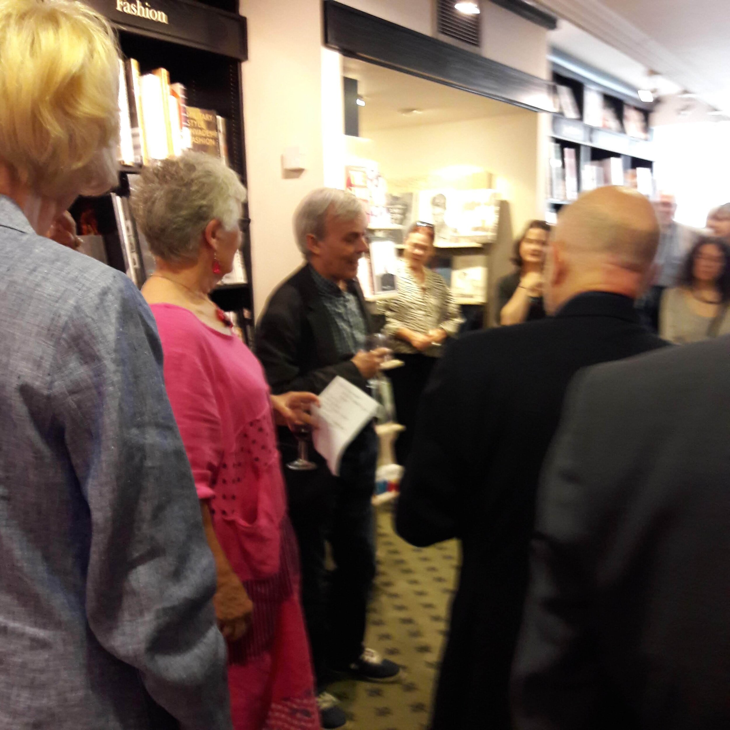 Martin Edwards at the launch of Taking Detective Stories Seriously, Hatchards Bookshop, London