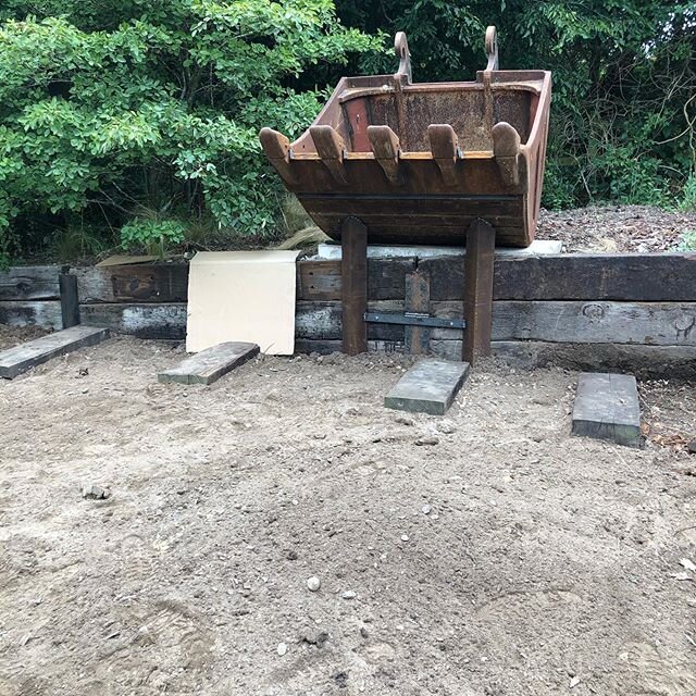 Levelling out ready for water trough. Excited. #waterfeature #lockdownproject