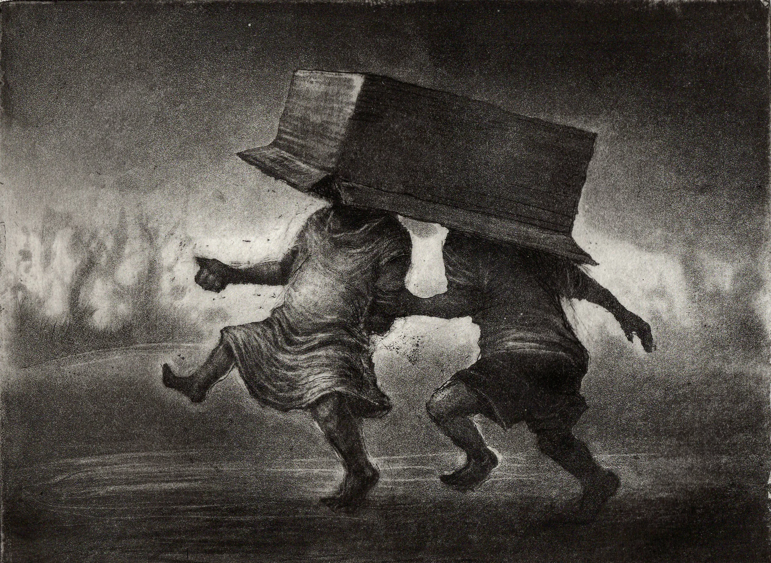 Box Heads, Etching