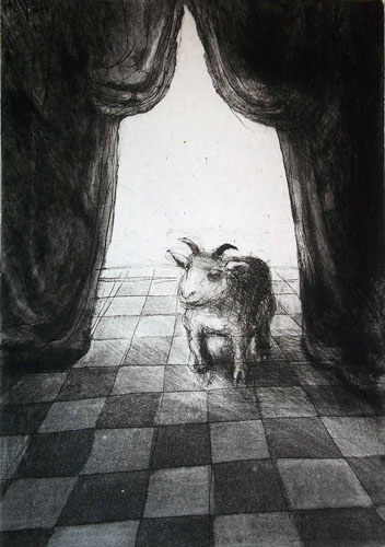 Theatrical Goat, Etching