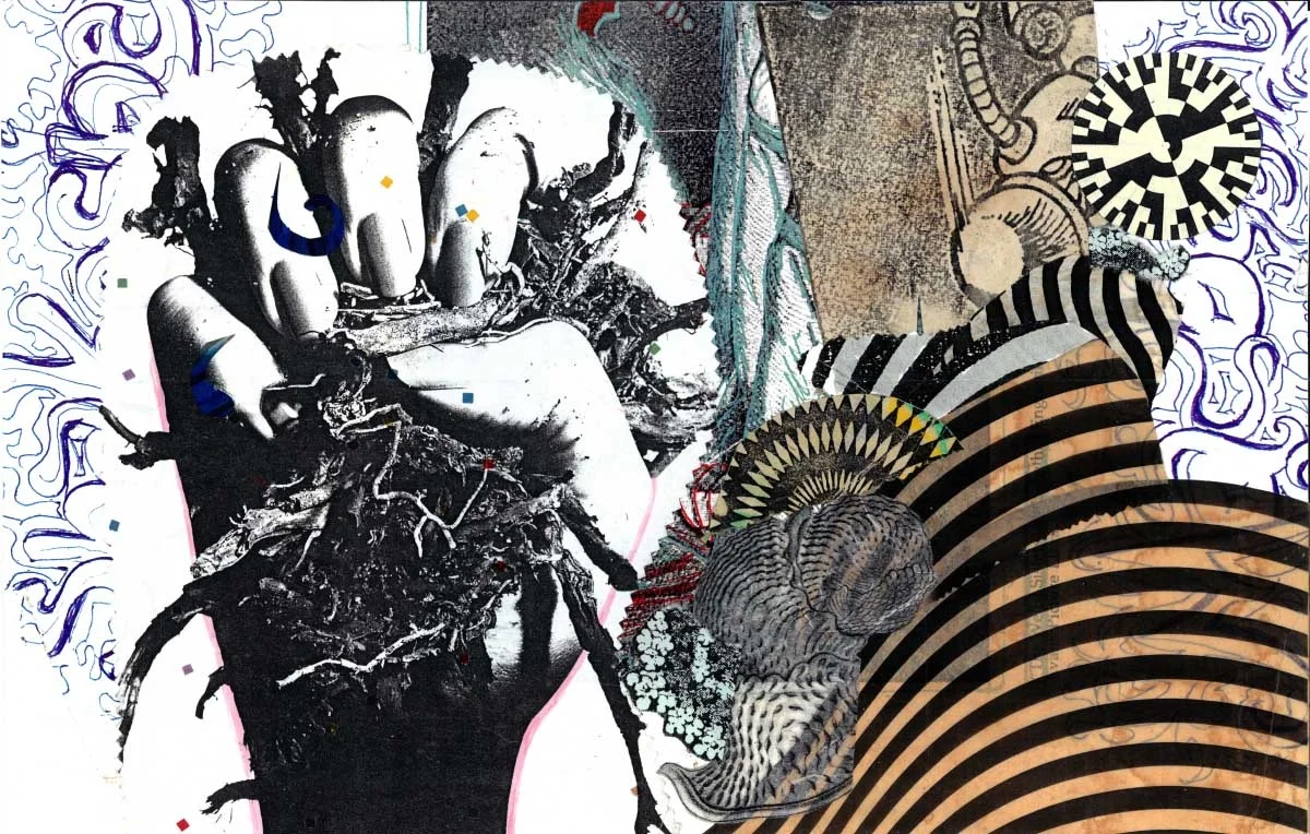 XK, 2 10 x 16in. Collage, Montage