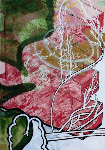 History 30 x 22 inches acrylic on rice paper