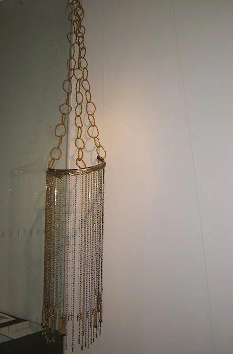 Blue You, View B 84 x 24 x 20 inches glass beads, wire, found objects
