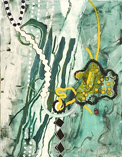 "Spread" 30 x 40in. image 30 x 16in. Monotype, Chine colle, Hand Painting 2006