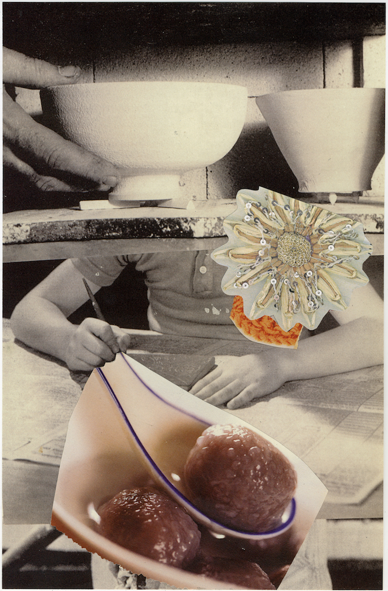 Oop #7 12 x 9in. Photo collage, ink