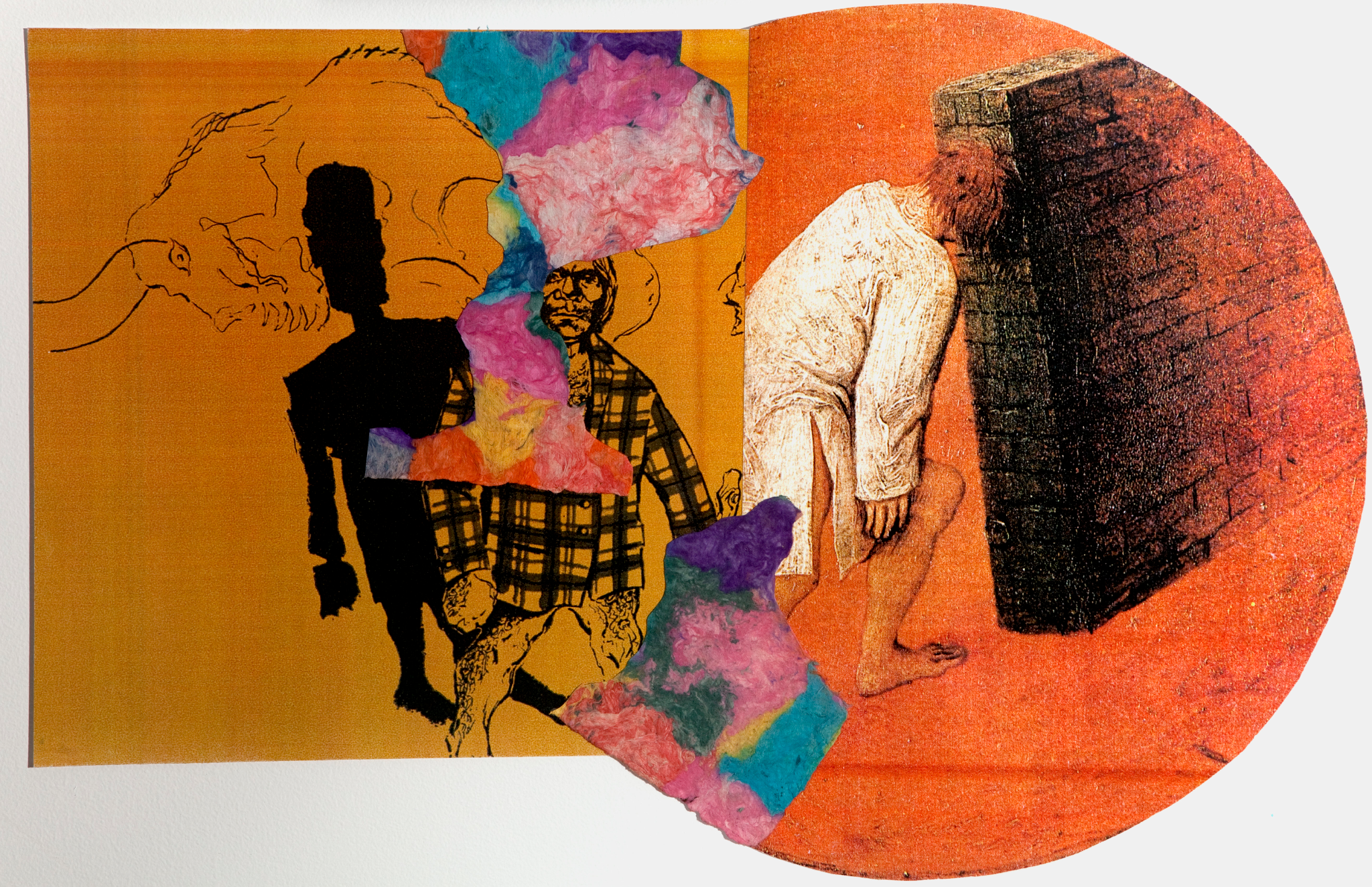 HeadTrip 12 X 15in. Collage on paper